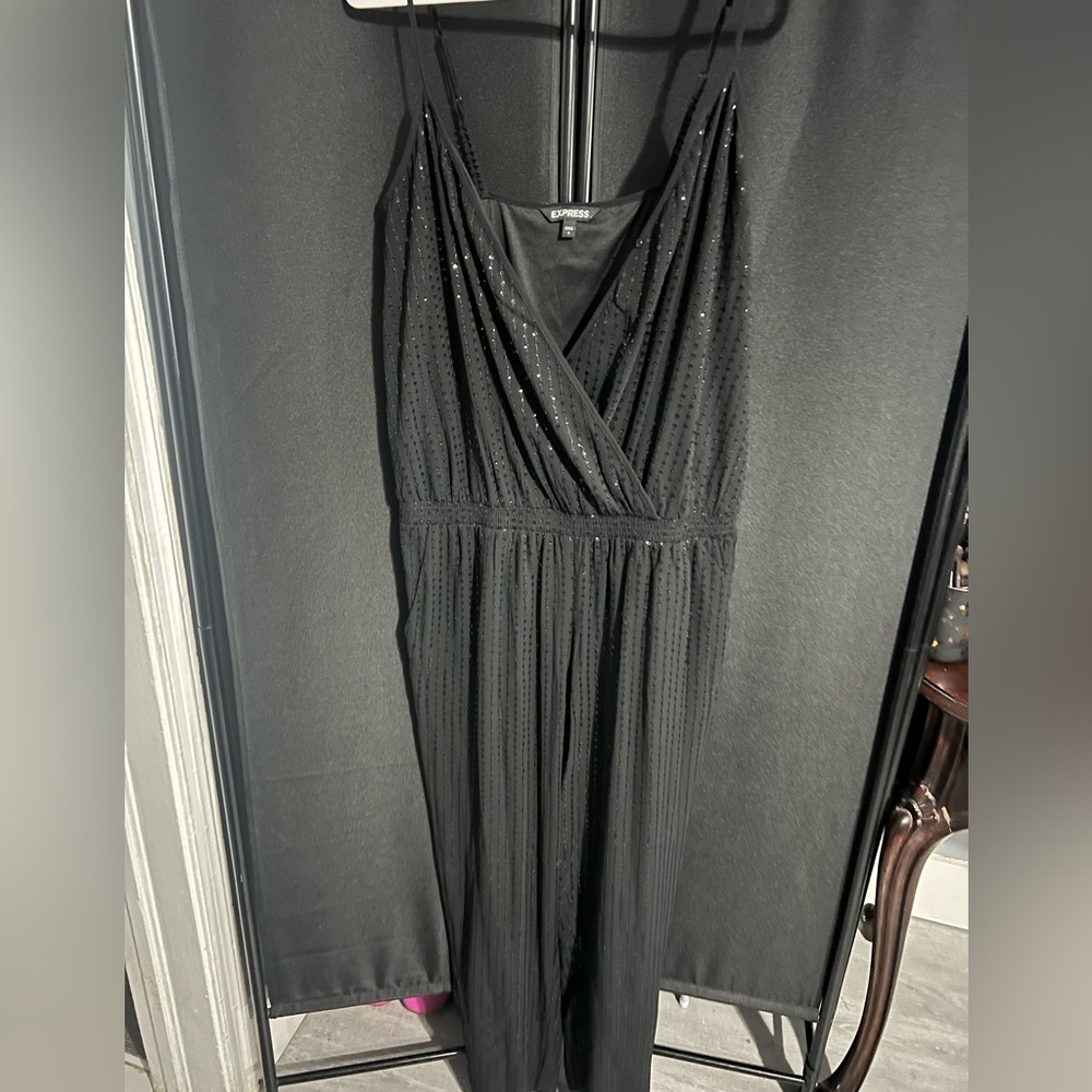 Express Sequin pant romper